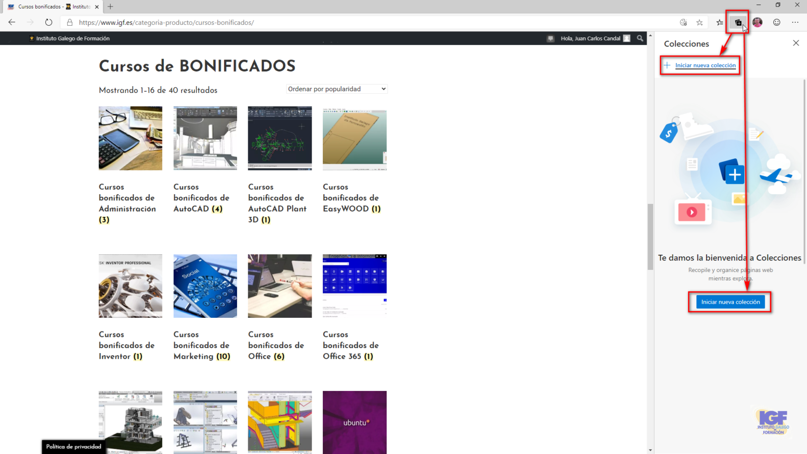 Colecciones De Microsoft Edge Igf Instituto Galego De Formación 7221